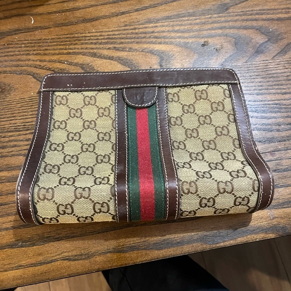 Gucci Brown and Green Men's Bag - Picture 1 of 6